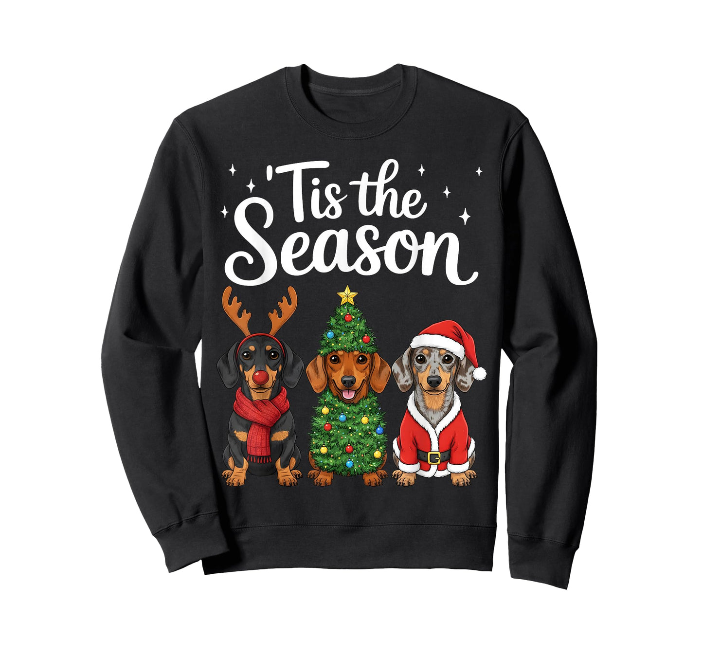 Tis The Season Dachshund Christmas Santa Weiner Dog Lover T-Shirt