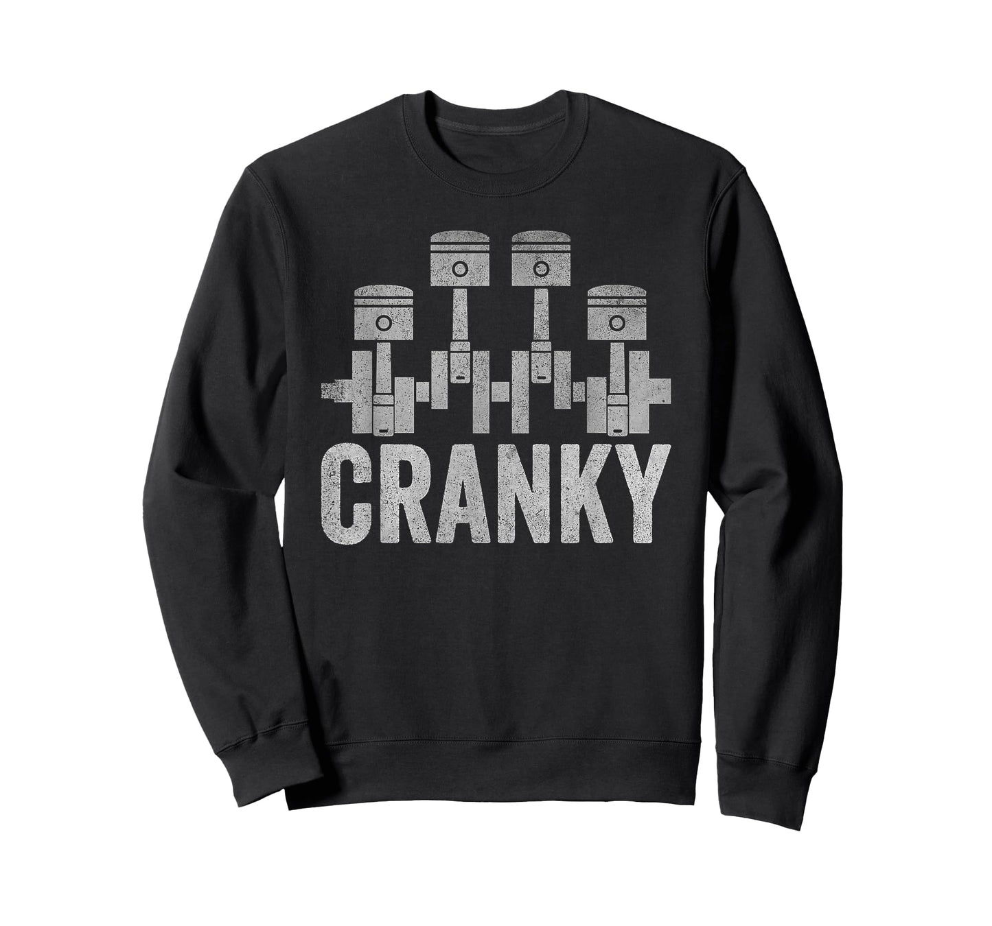 Cranky Car Engine Crankshaft Grumpy Mechanic Dad Grandpa T-Shirt