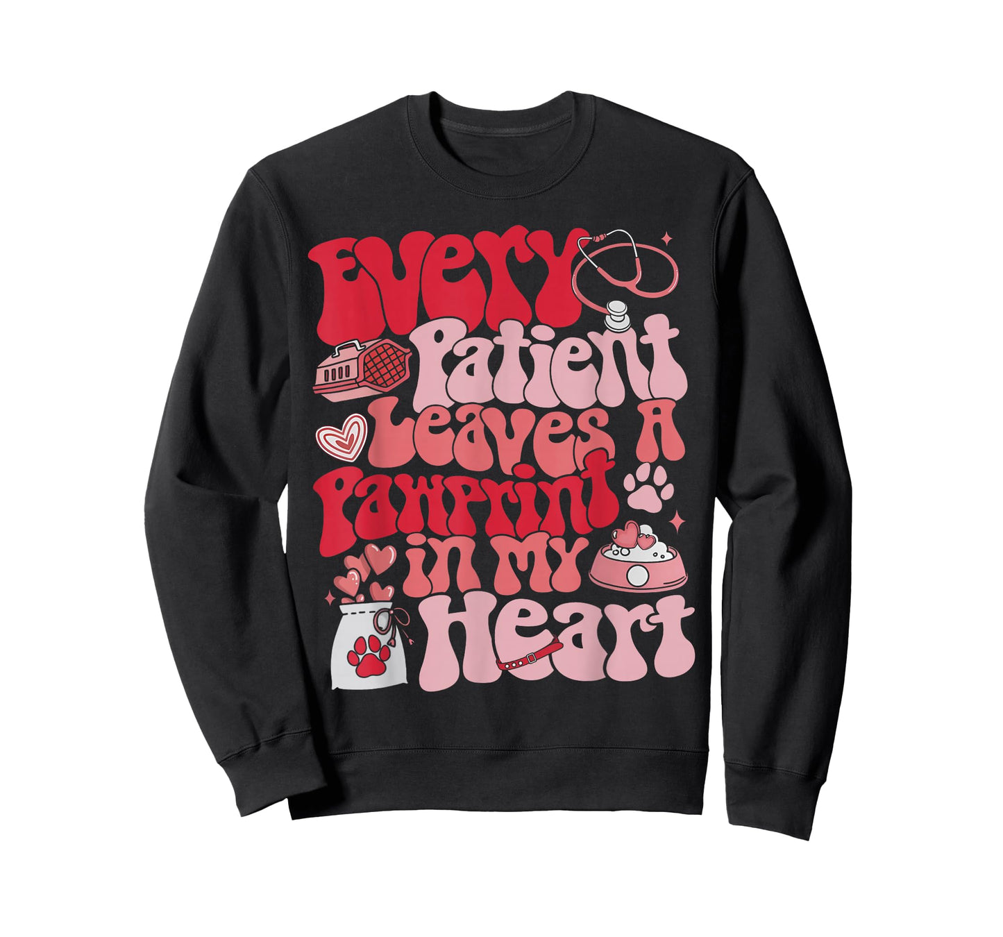Every Patient Leaves A Paw Print in My Heart Valentines T-Shirt
