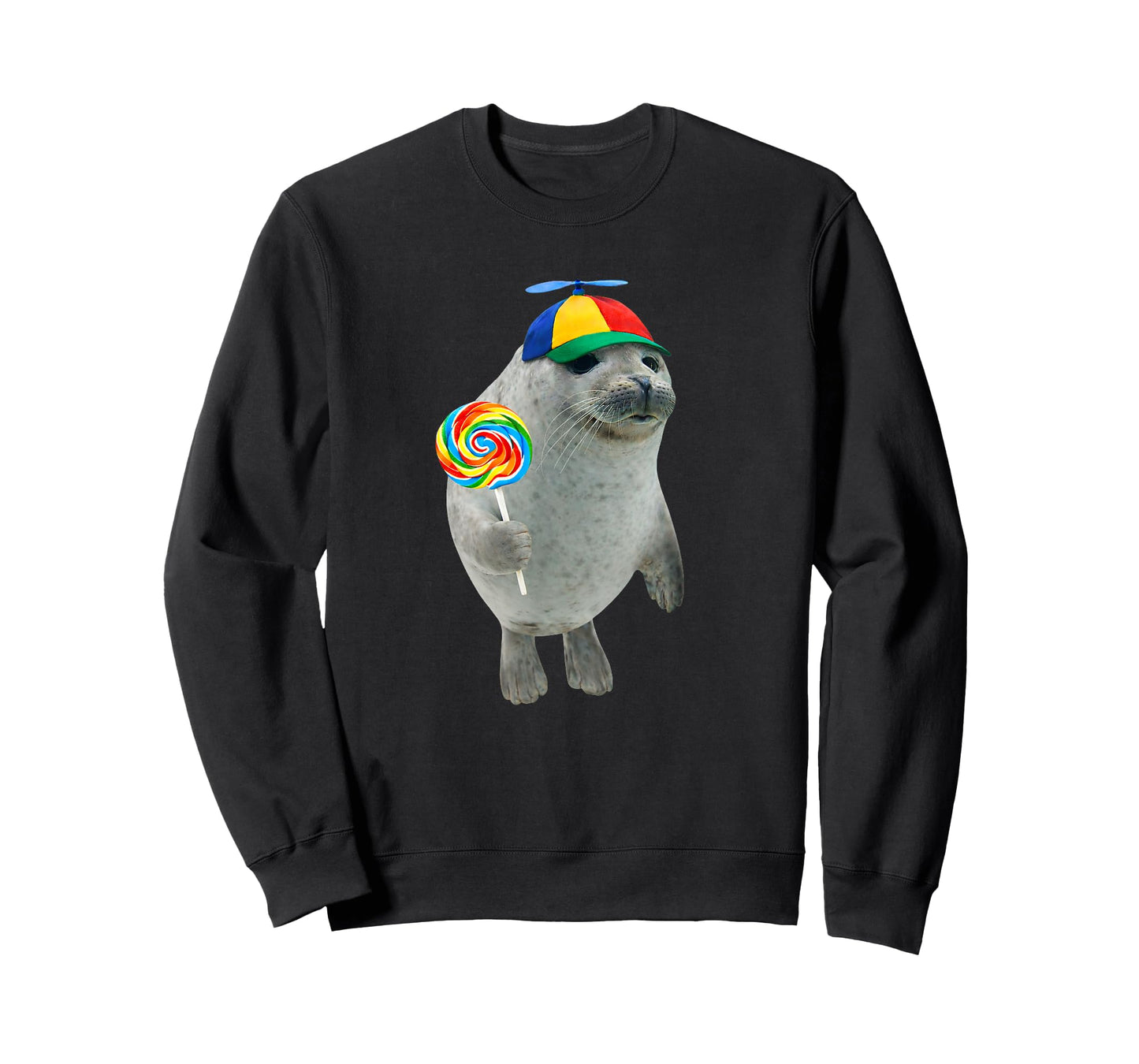 Silly Seal with Lollipop Meme T-Shirt