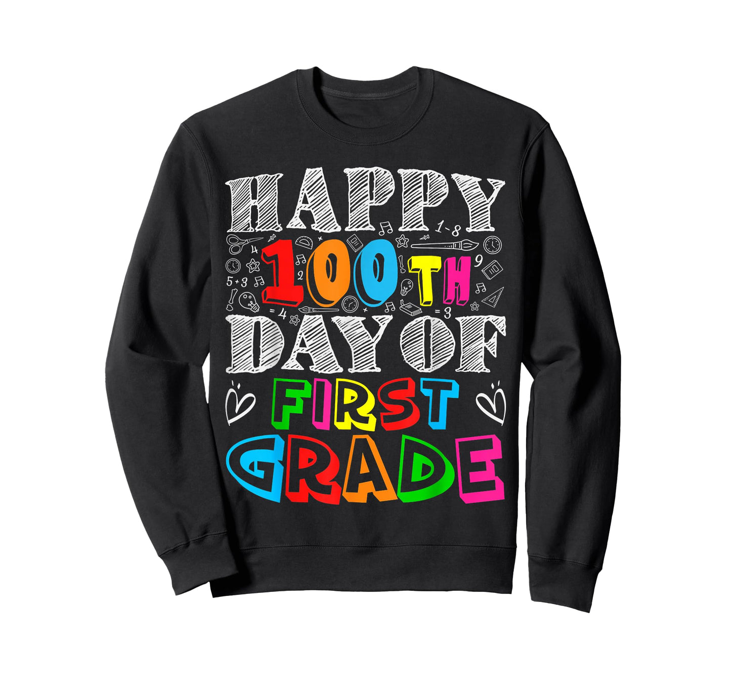 Happy 100th Day of 1st Grade Shirt Kids 100 Days of School T-Shirt