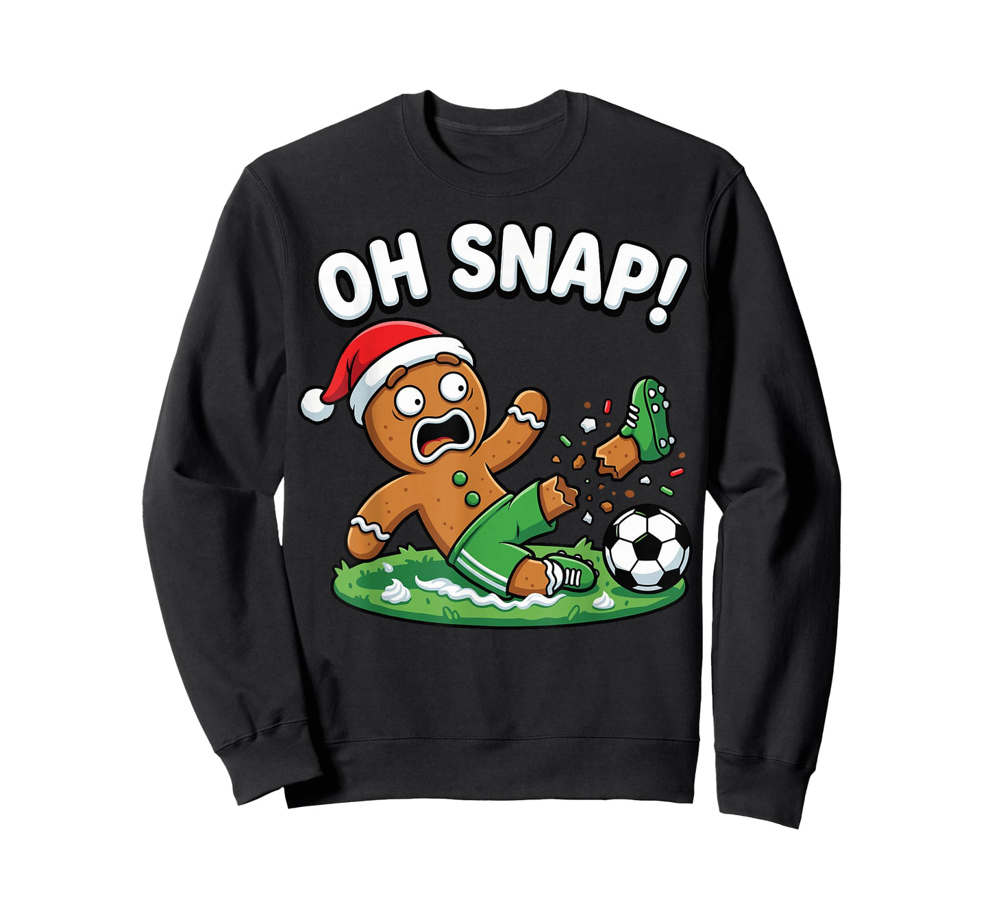 Oh Snap Gingerbread Soccer Kick Funny T-Shirt