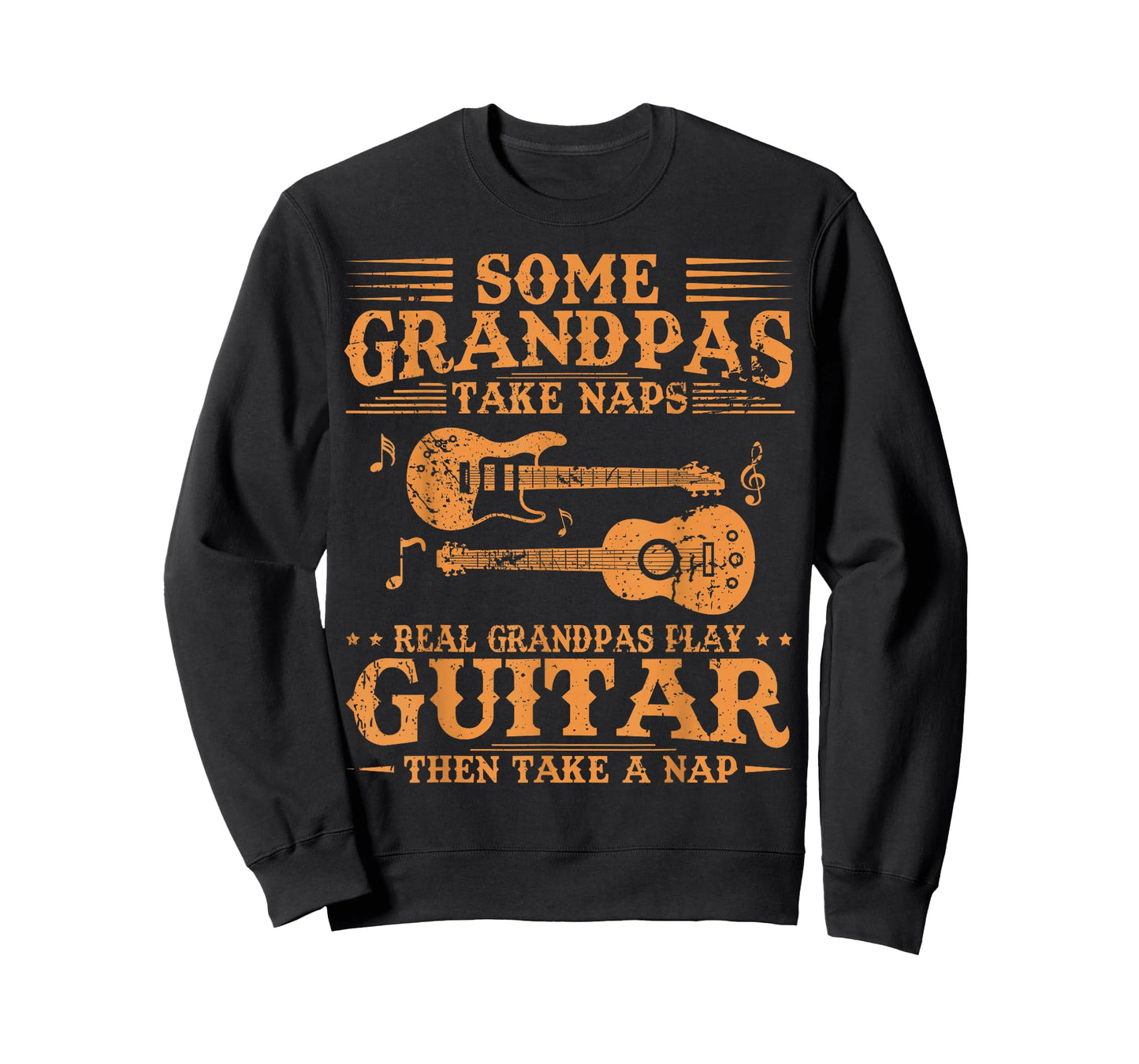 Real Grandpas Play Guitar Then Take Nap Funny Guitarist T-Shirt