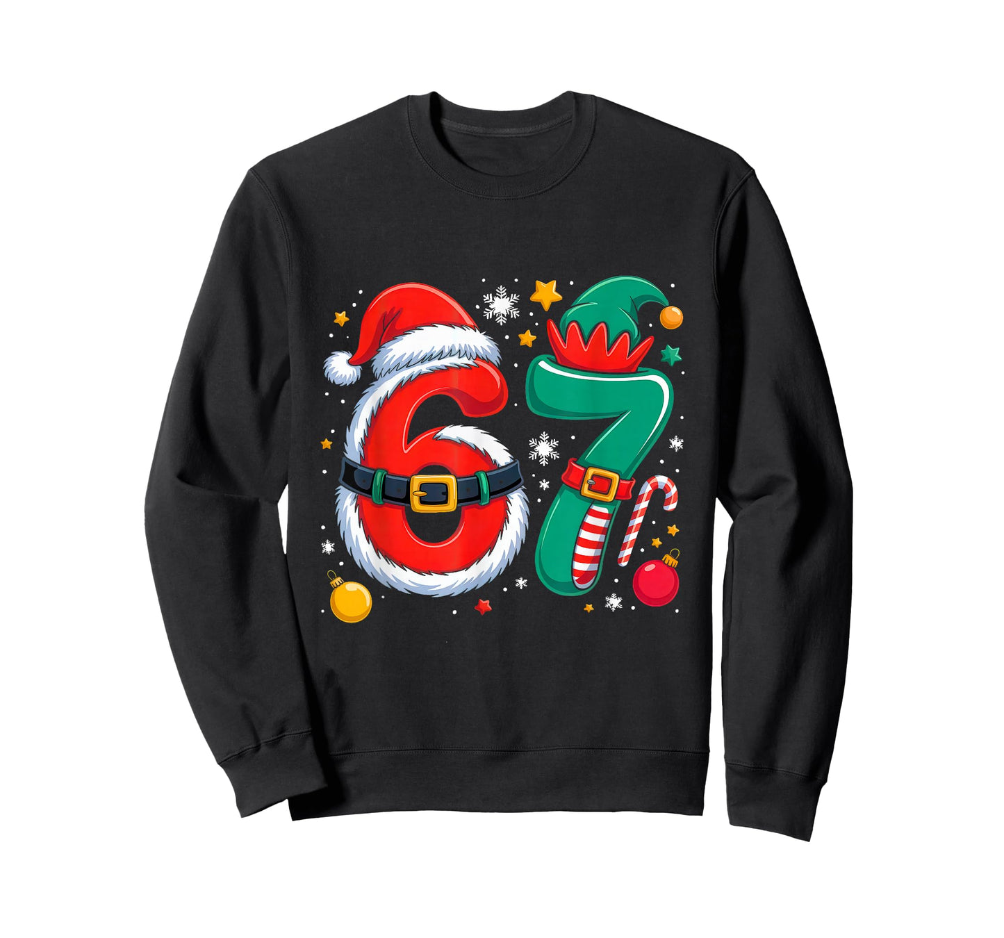 6 7 Christmas Six Seven Meme Pajamas Gen Alpha Slang T-Shirt