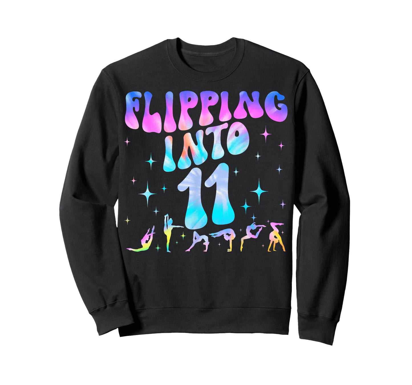 Flipping Into 11th Birthday Gymnastic 11 Year Old Girl Party T-Shirt