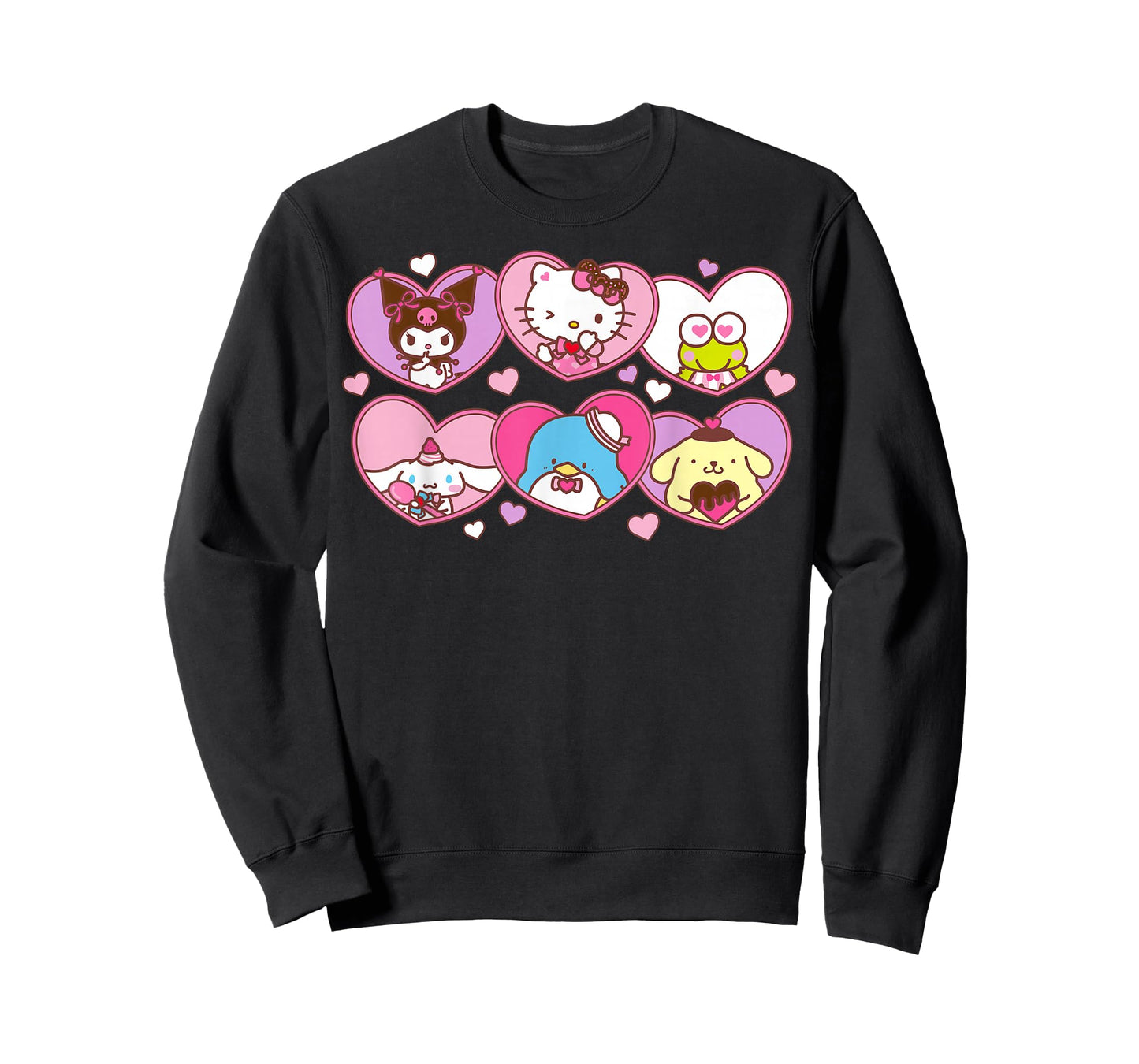 Hello Kitty Valentine's Day Sanrio Characters Heart Frames T-Shirt
