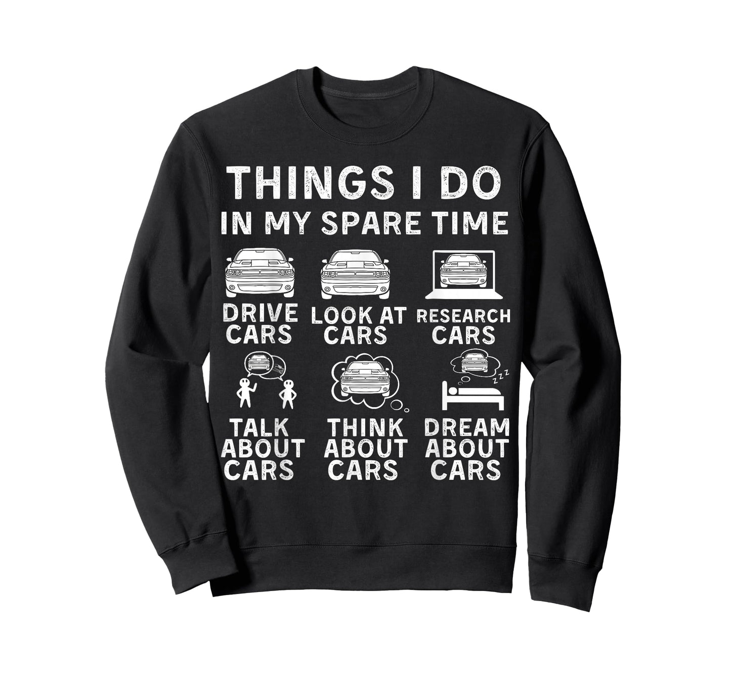 Things I Do in My Spare Time Funny Car Enthusiast Car Lover T-Shirt