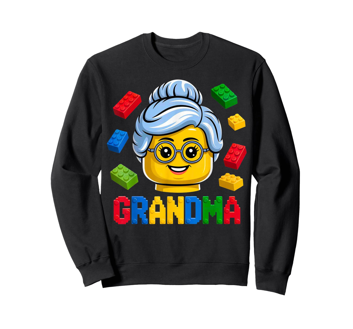 Family Grandma Master Builder Building Brick Blocks Kids T-Shirt