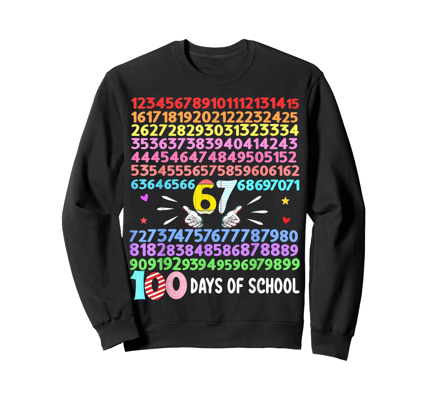 Happy 100 Days of School Smarter 67 Teacher Boys Girls T-Shirt