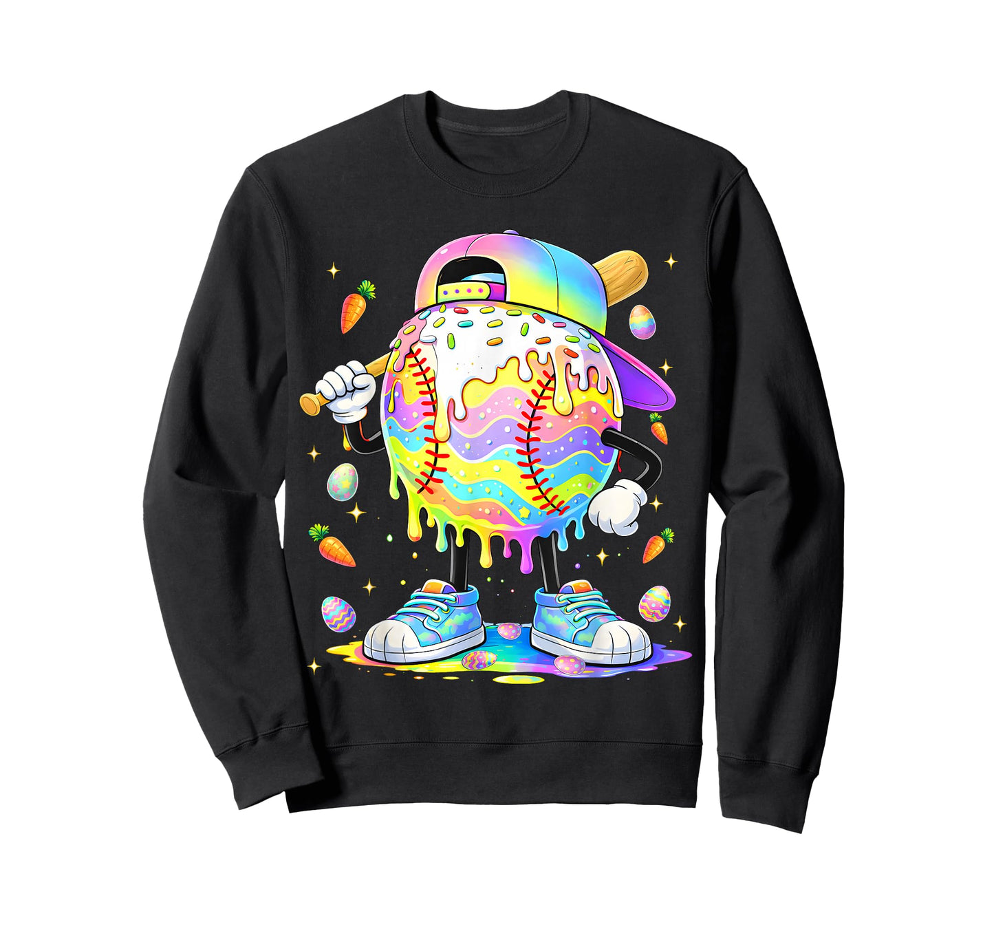 Dripping Drip Tie Dye Baseball Easter Men Boy Kid T-Shirt