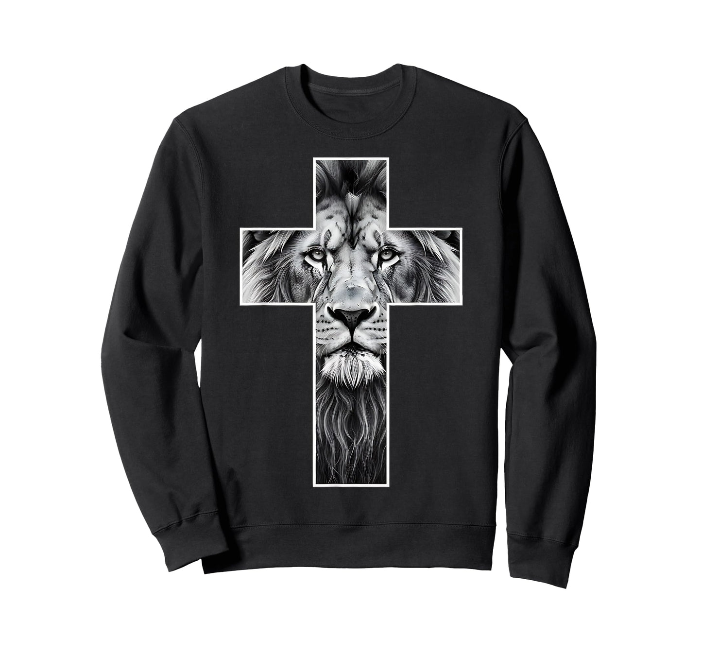Lion of Judah Cross Christian Strength Powerful Symbol T-Shirt