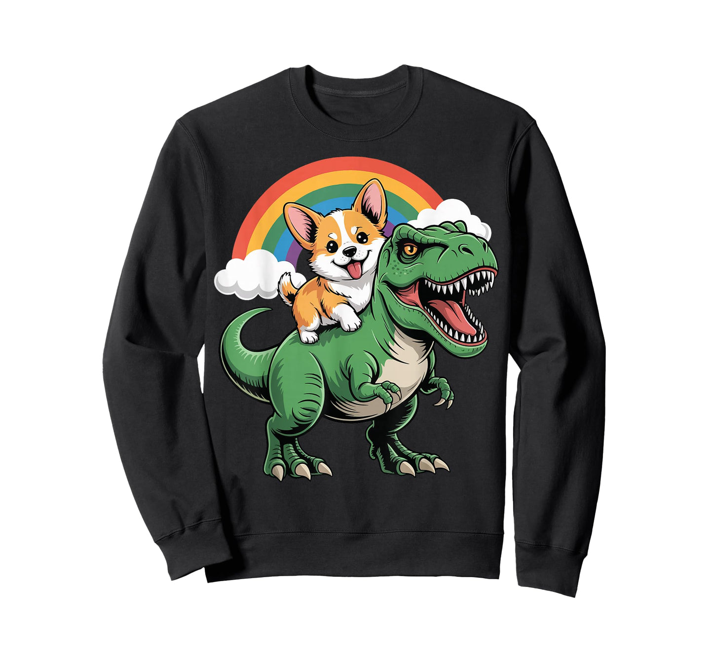 Corgi Riding T-Rex T-Shirt