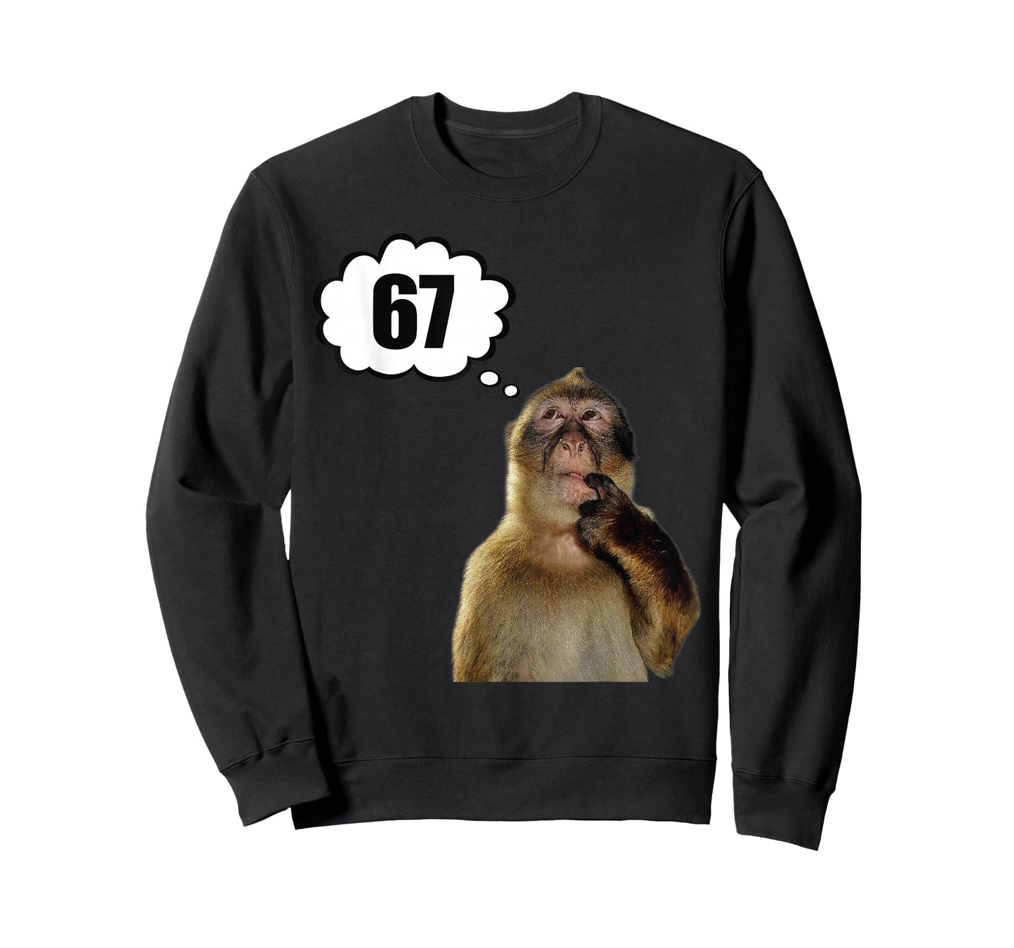 Funny Thinking Monkey Meme Six Seven 6 7 Meme T-Shirt