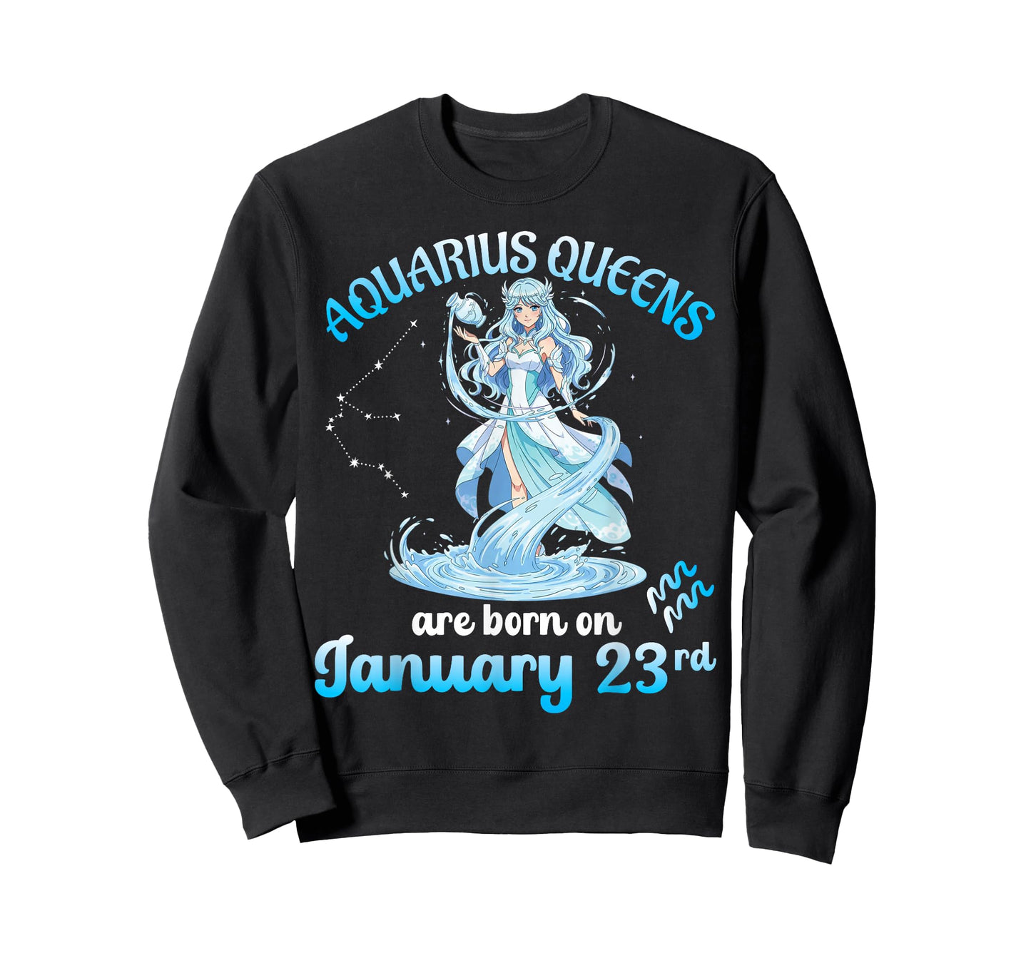 Aquarius Queens are Born On January 23rd Birthday to Me You T-Shirt