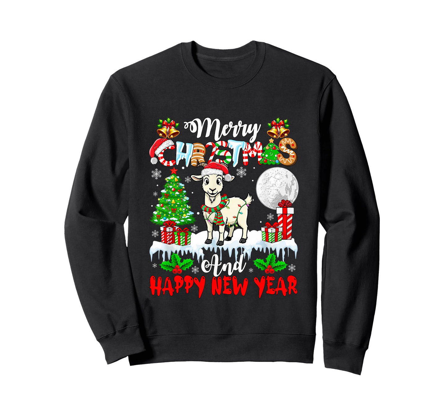 Merry Christmas and Happy New Year Santa Goat Farmer Owner T-Shirt