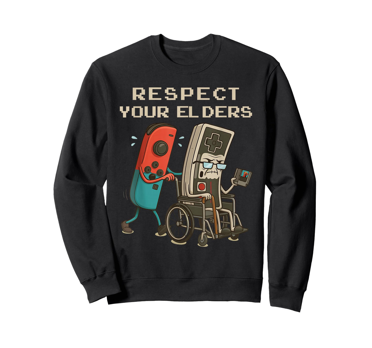 Respect Your Elders Retro Gaming Funny Gamer Controller 80s T-Shirt