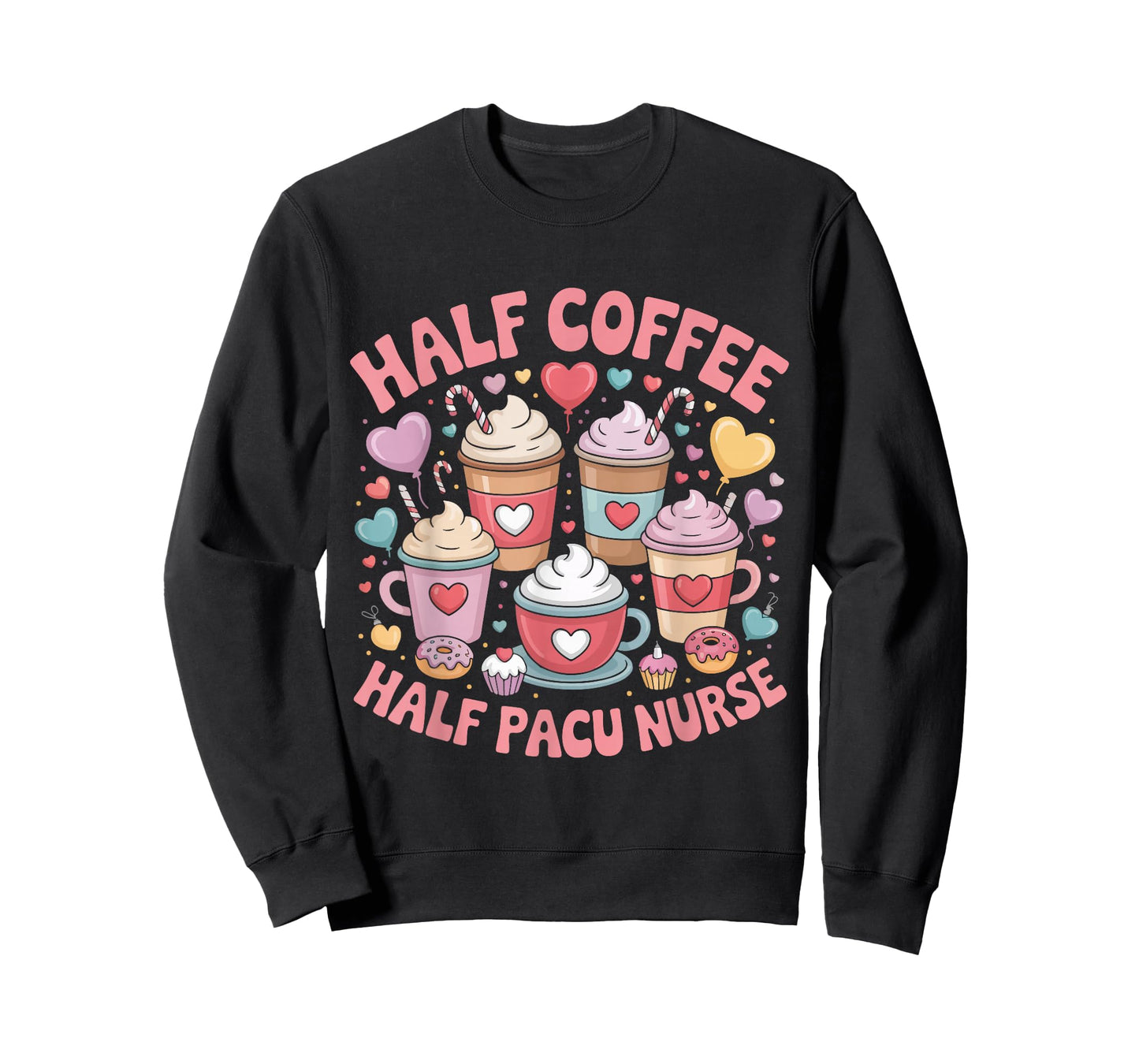 Half Coffee Half Pacu Nurse Valentines Day Appreciation T-Shirt
