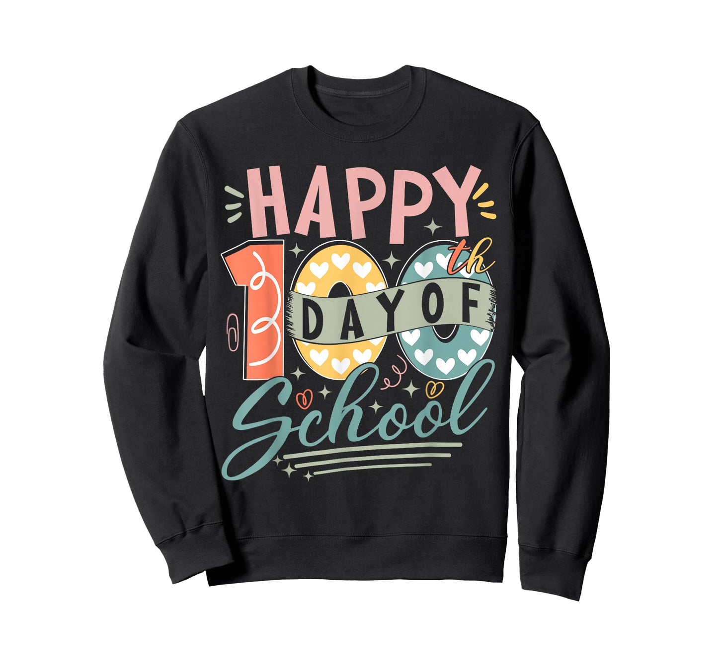 Groovy Happy 100th Day of Shool 100 Days Teachers Girls Kids T-Shirt