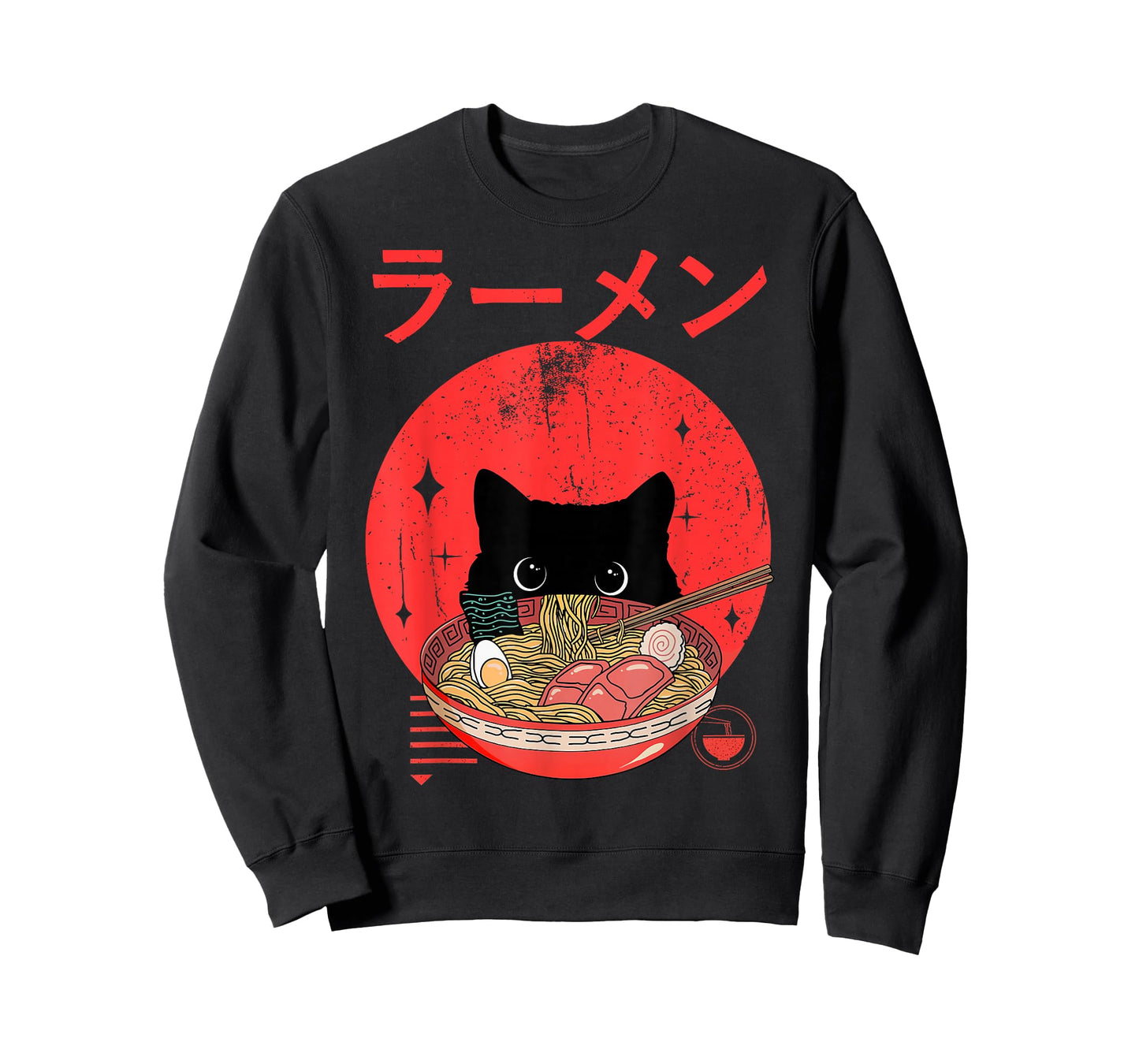 Cat Ramen Japanese Funny Graphic Tees Kawaii Cat Anime Gifts T-Shirt