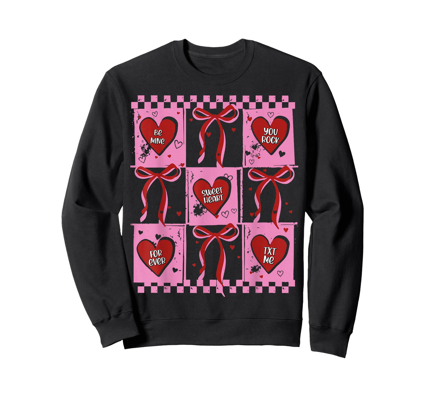 Candy Sweet Hearts Love Valentines Day Coquette Bow T-Shirt