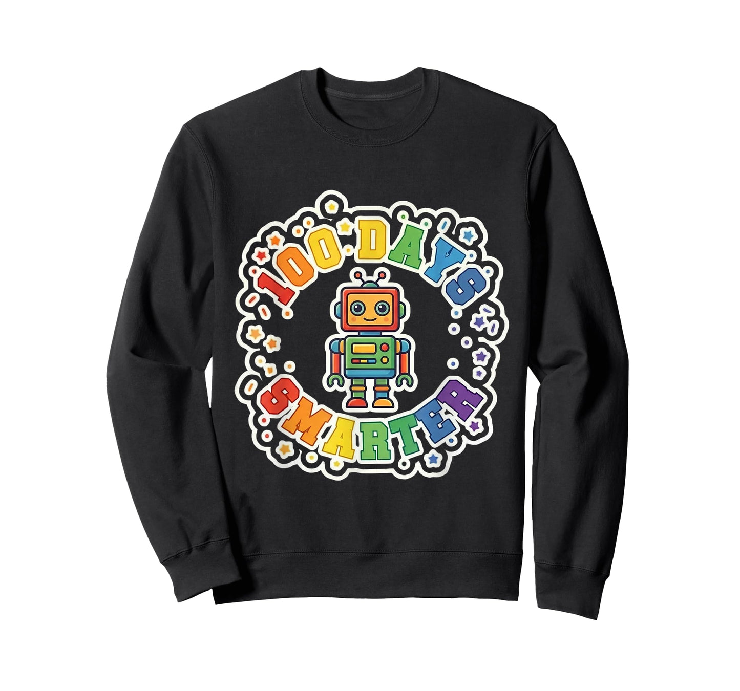 Robot 100 Days Smarter STEM Tech Boys 100th Day of School T-Shirt