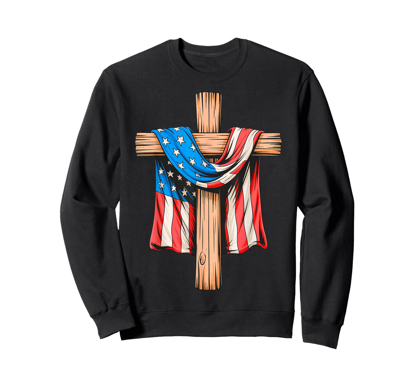 I Stand for The Flag and Kneel for The Cross Patriotic Flag T-Shirt
