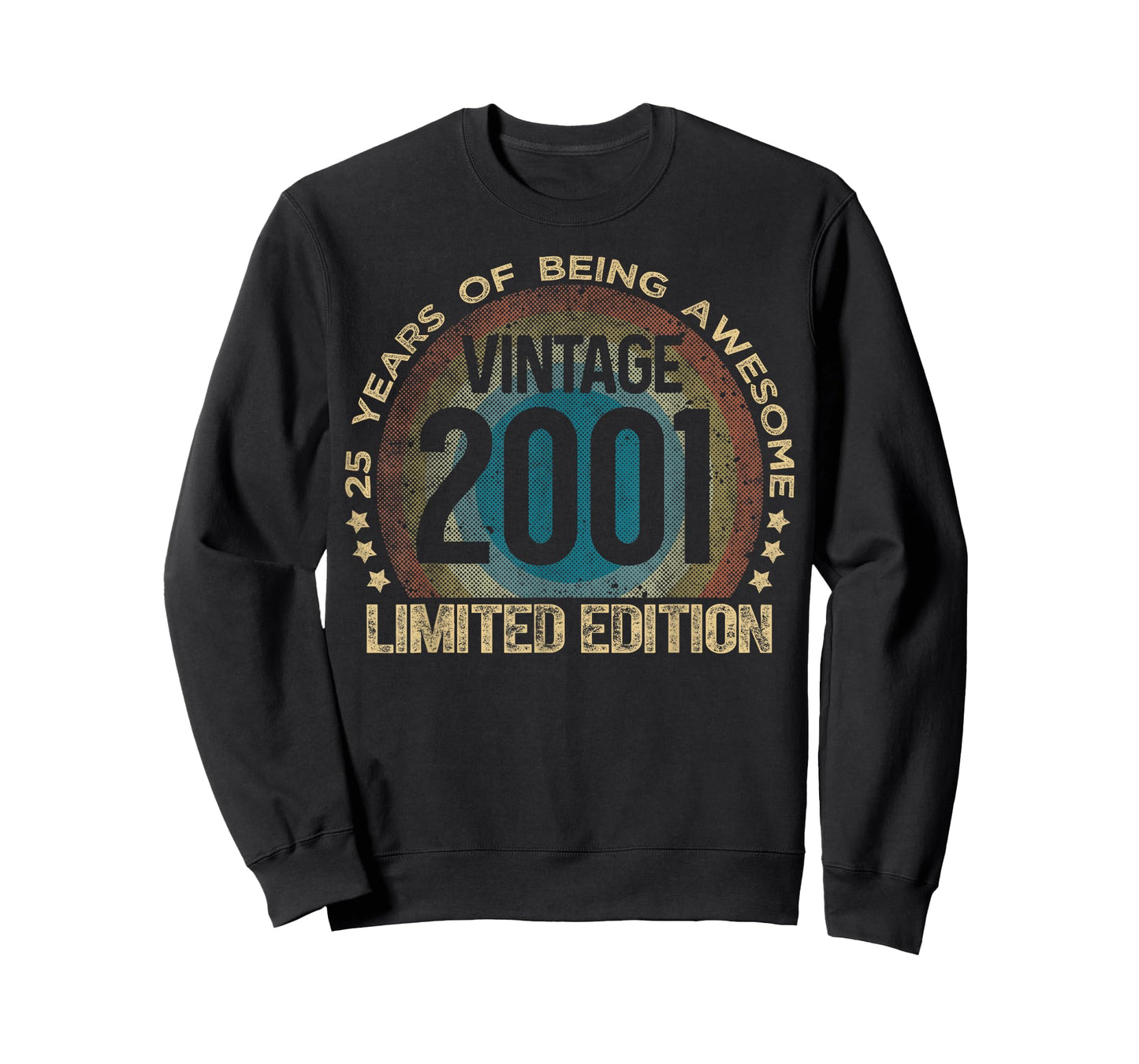 25 Year Old Gifts Vintage 2001 Limited Edition 25th Birthday T-Shirt