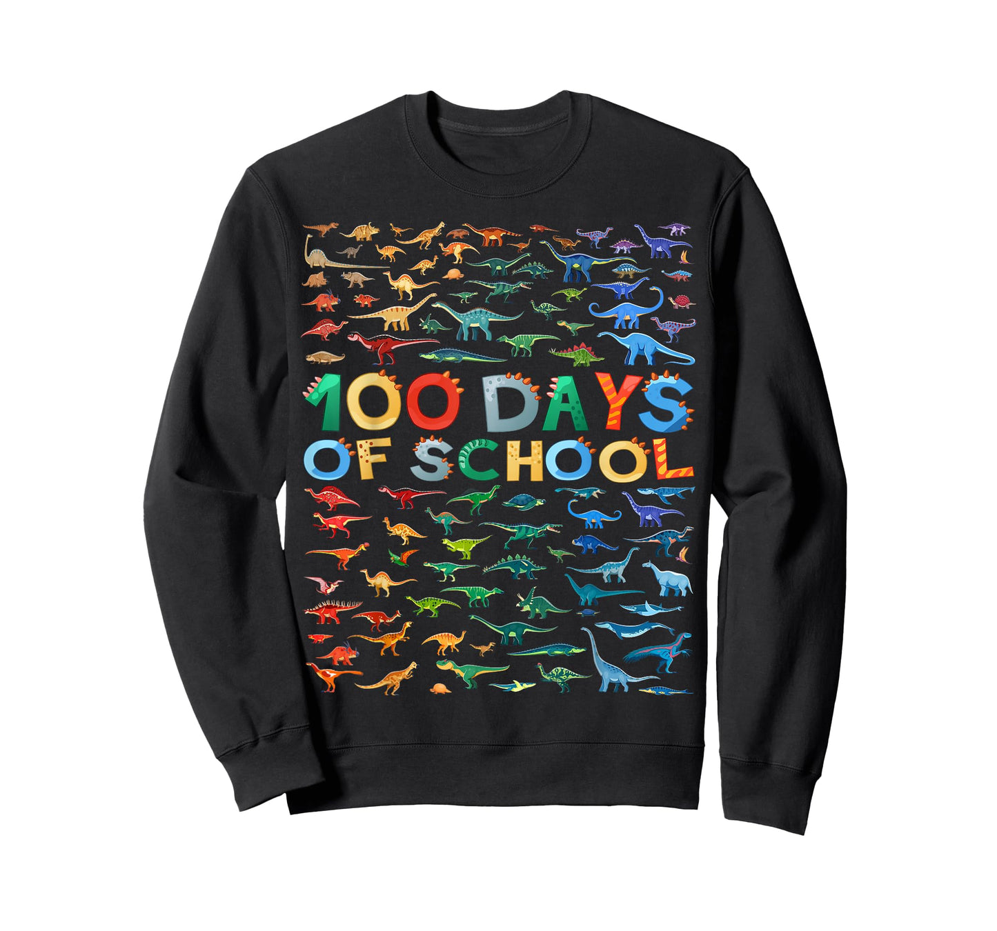 Happy 100th Day of School Dino Kids 100 Days Dinosaur T Rex T-Shirt
