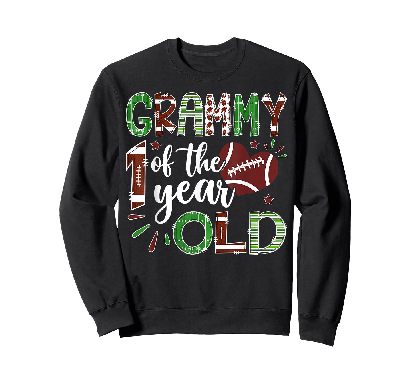 Grammy of The 1 Year Old Football First Birthday Boy T-Shirt