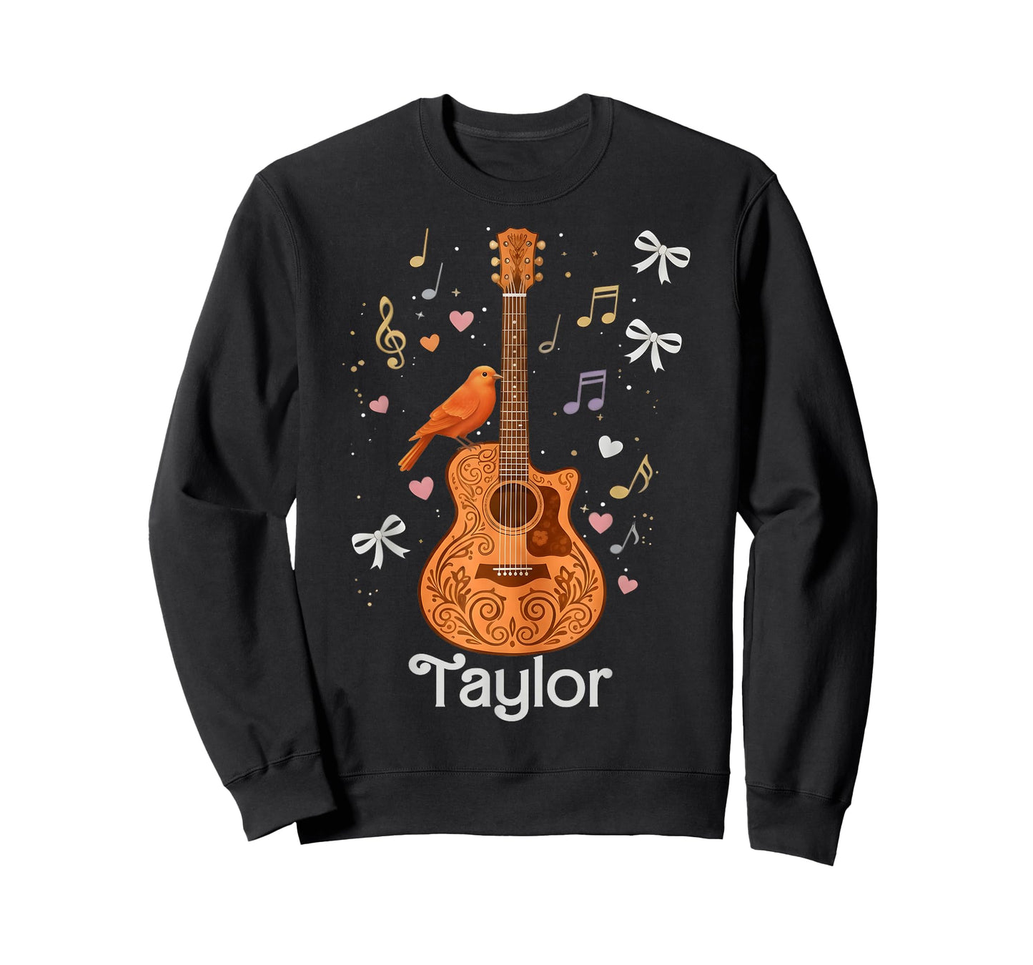 Taylor Bird Bow Heart Outfit Youth Women Teen Girl Name 80's T-Shirt