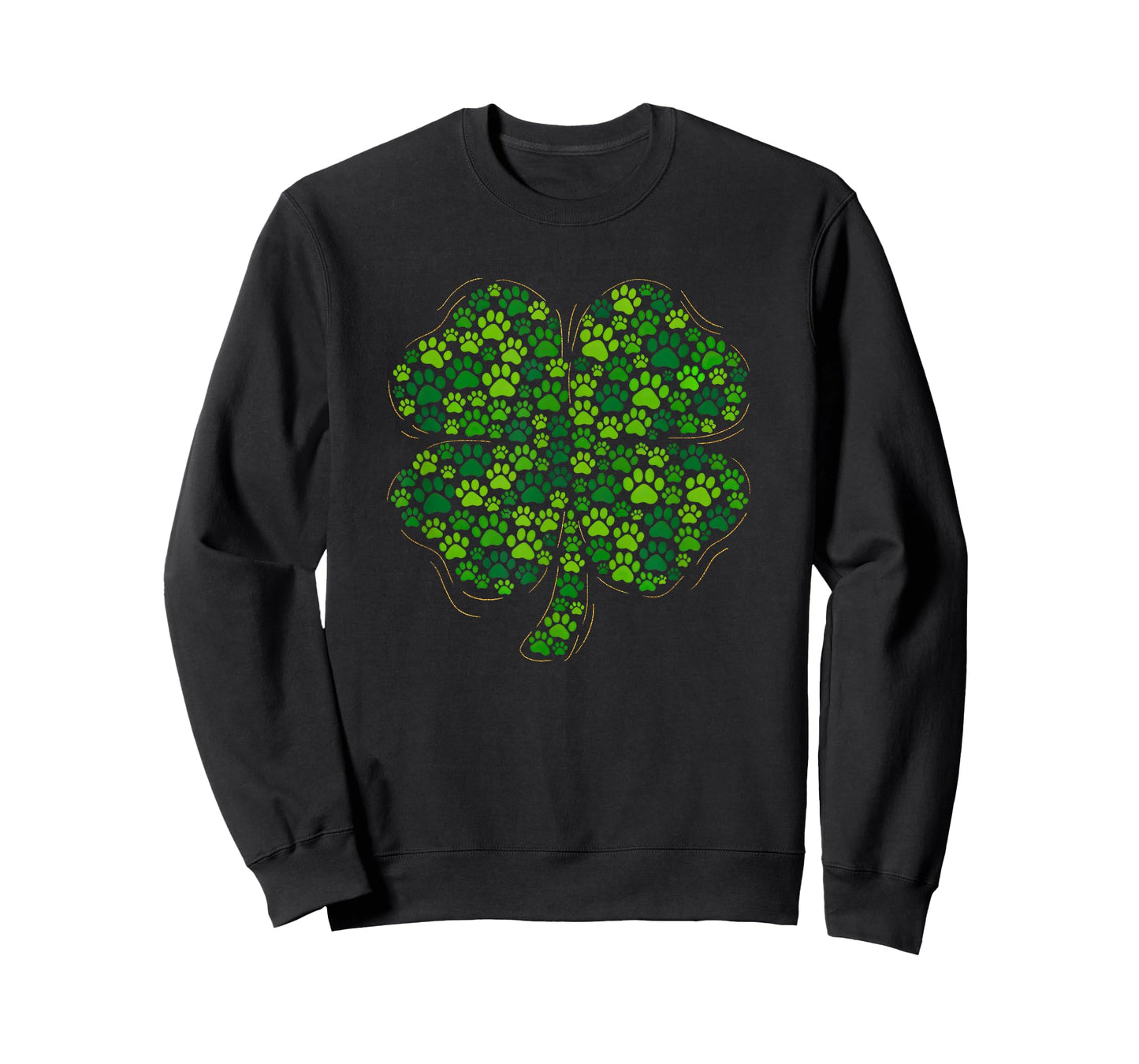Irish Dog Paw St Patricks Day Shamrock Lucky-Puppy Dog Lover T-Shirt