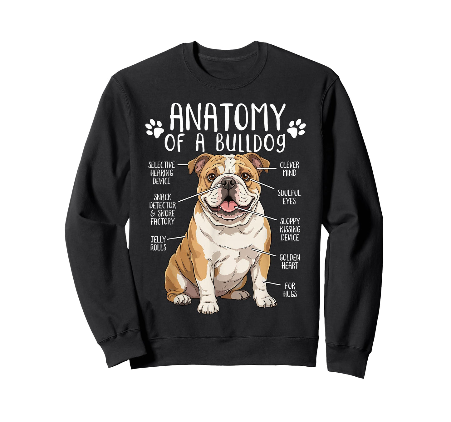 Funny Bulldog Anatomy English Bulldog Dog Lover Owner T-Shirt