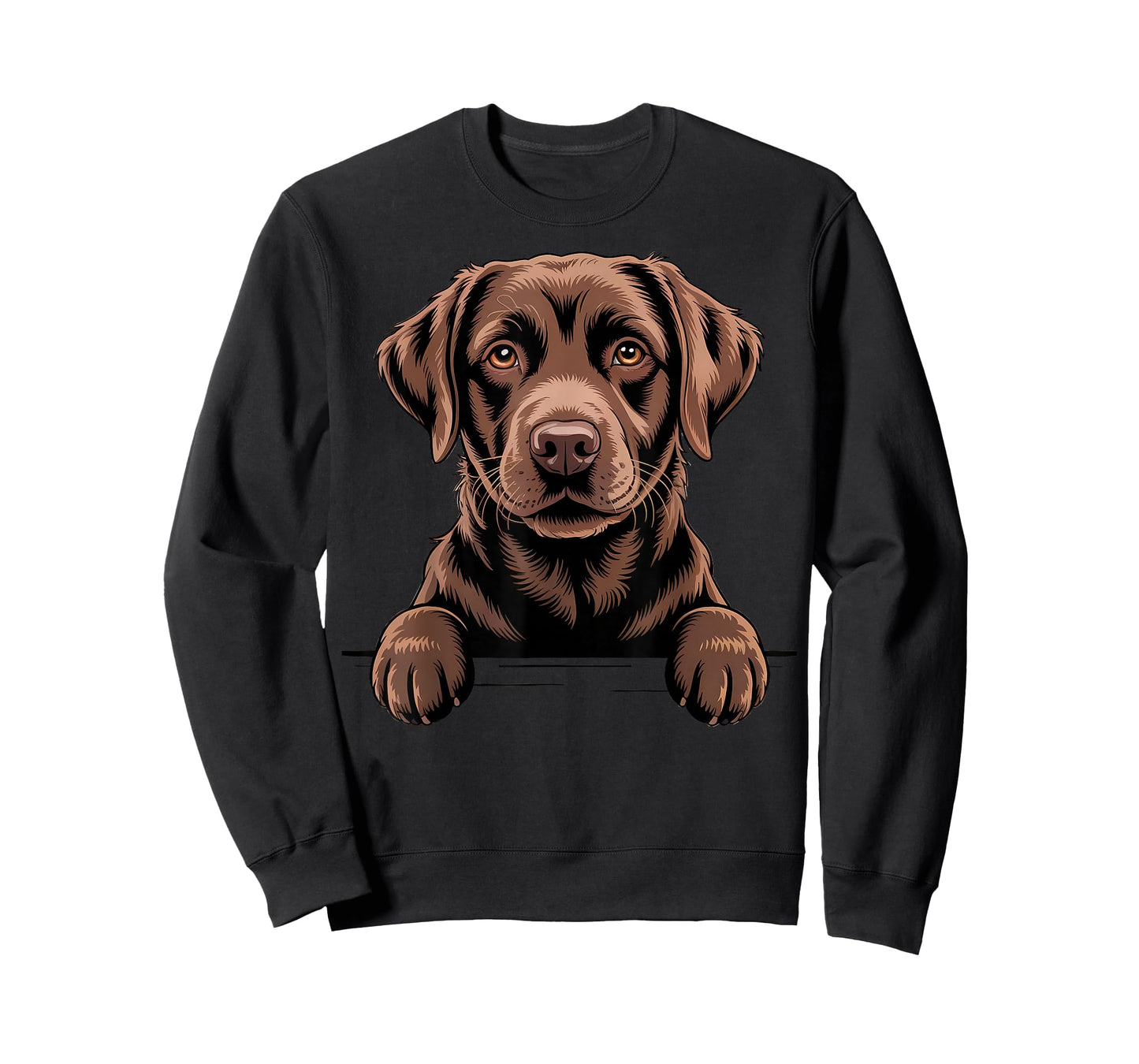Chocolate Lab Funny Peeking Pocket Labrador Puppy Dog Lover T-Shirt