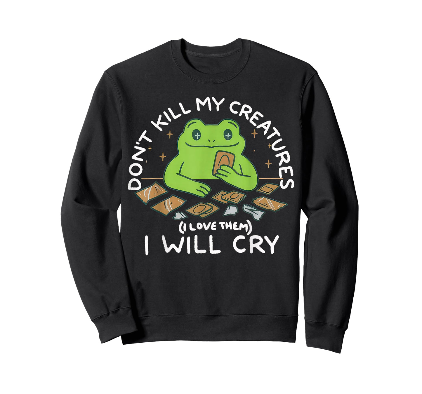 Funny Gamer Don’t Kill My Creatures I Will-Cry Frog Meme T-Shirt