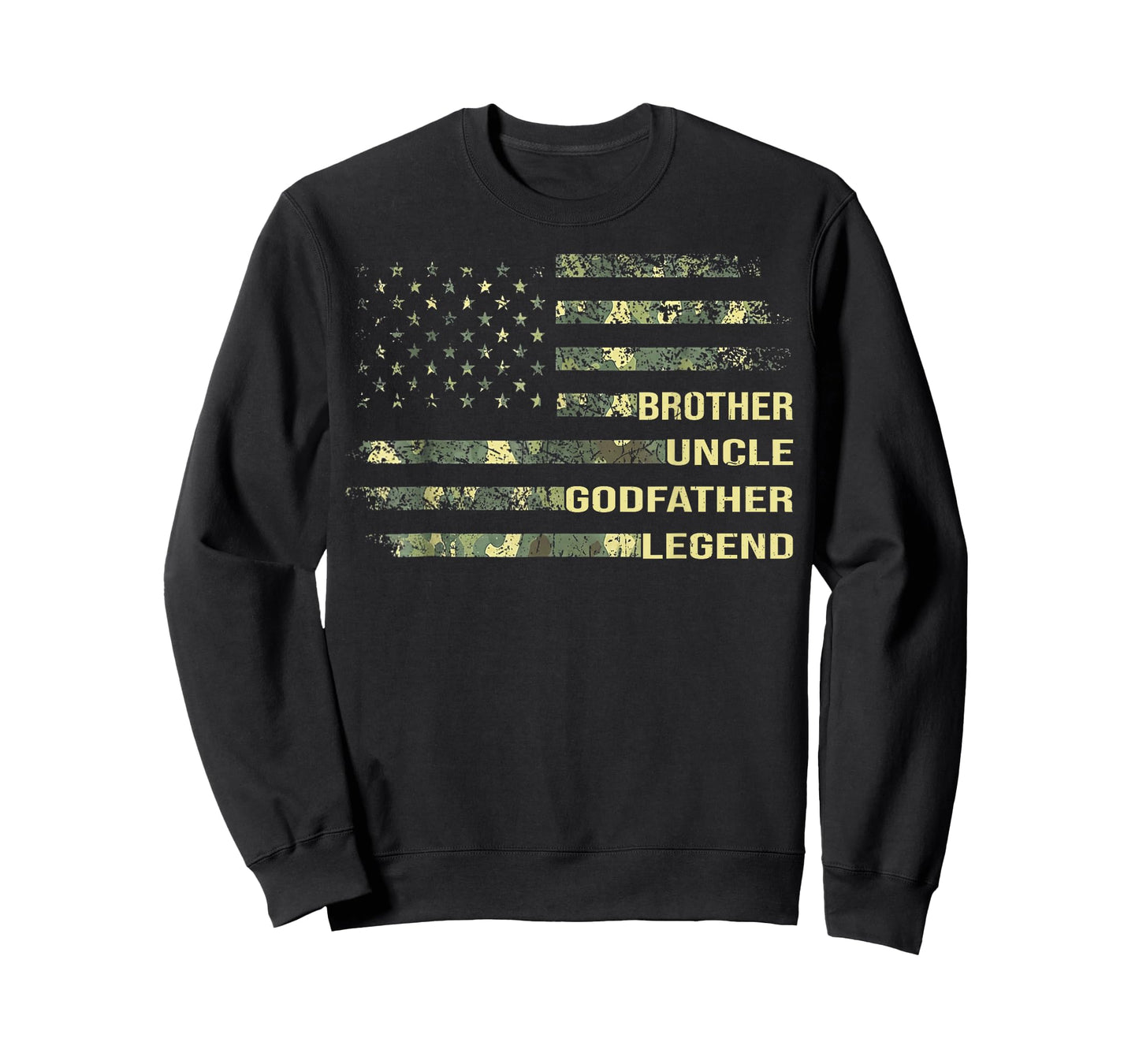 Brother Uncle Godfather Legend Best Uncle Camouflage Flag T-Shirt