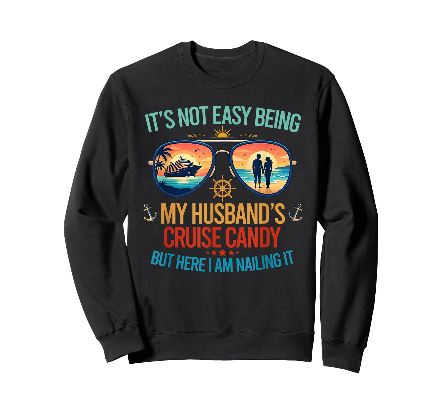 Husband and Wife Cruise Candy Funny Matching Couples T-Shirt