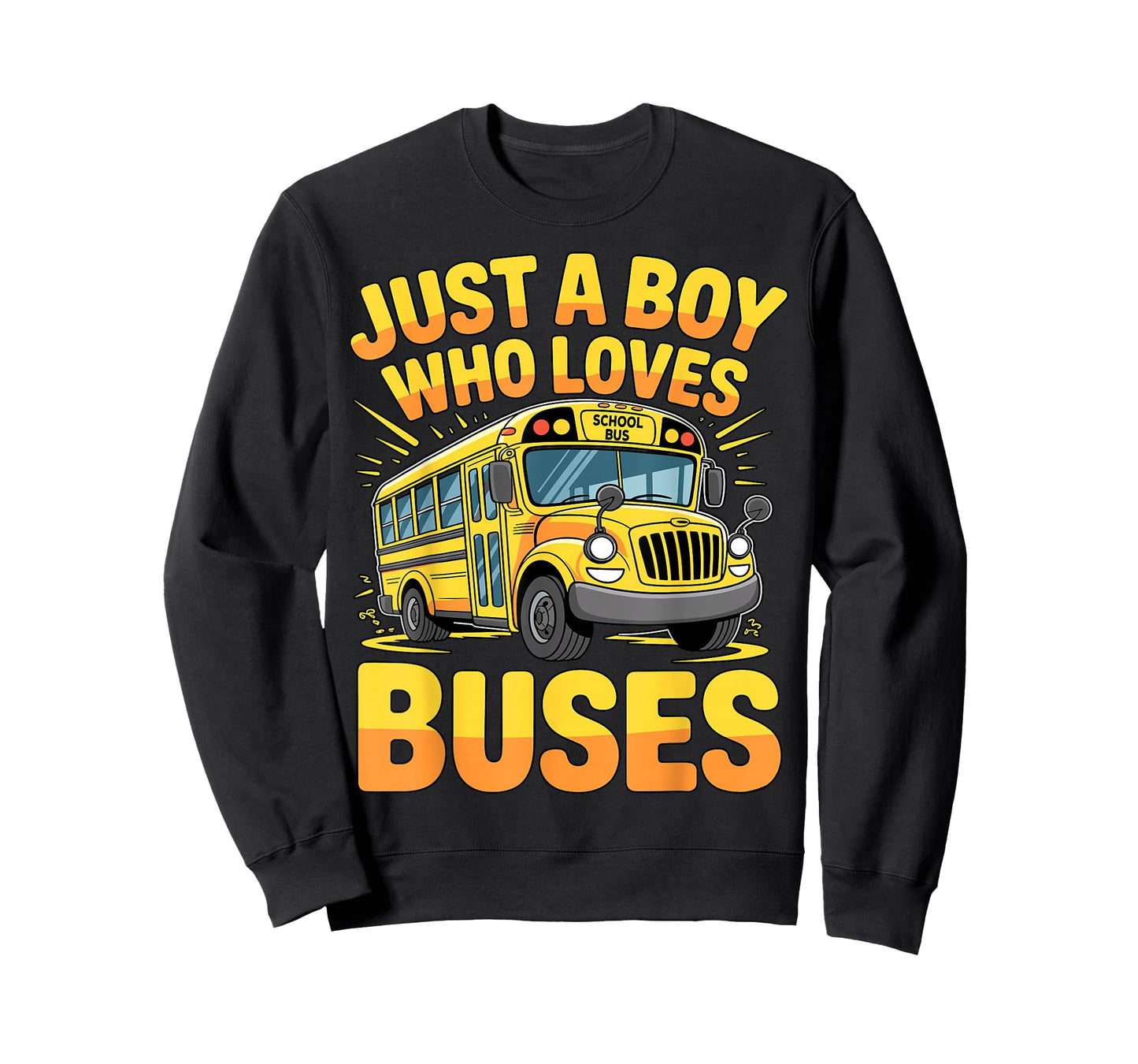 Just a Boy who Loves Buses School Bus T-Shirt