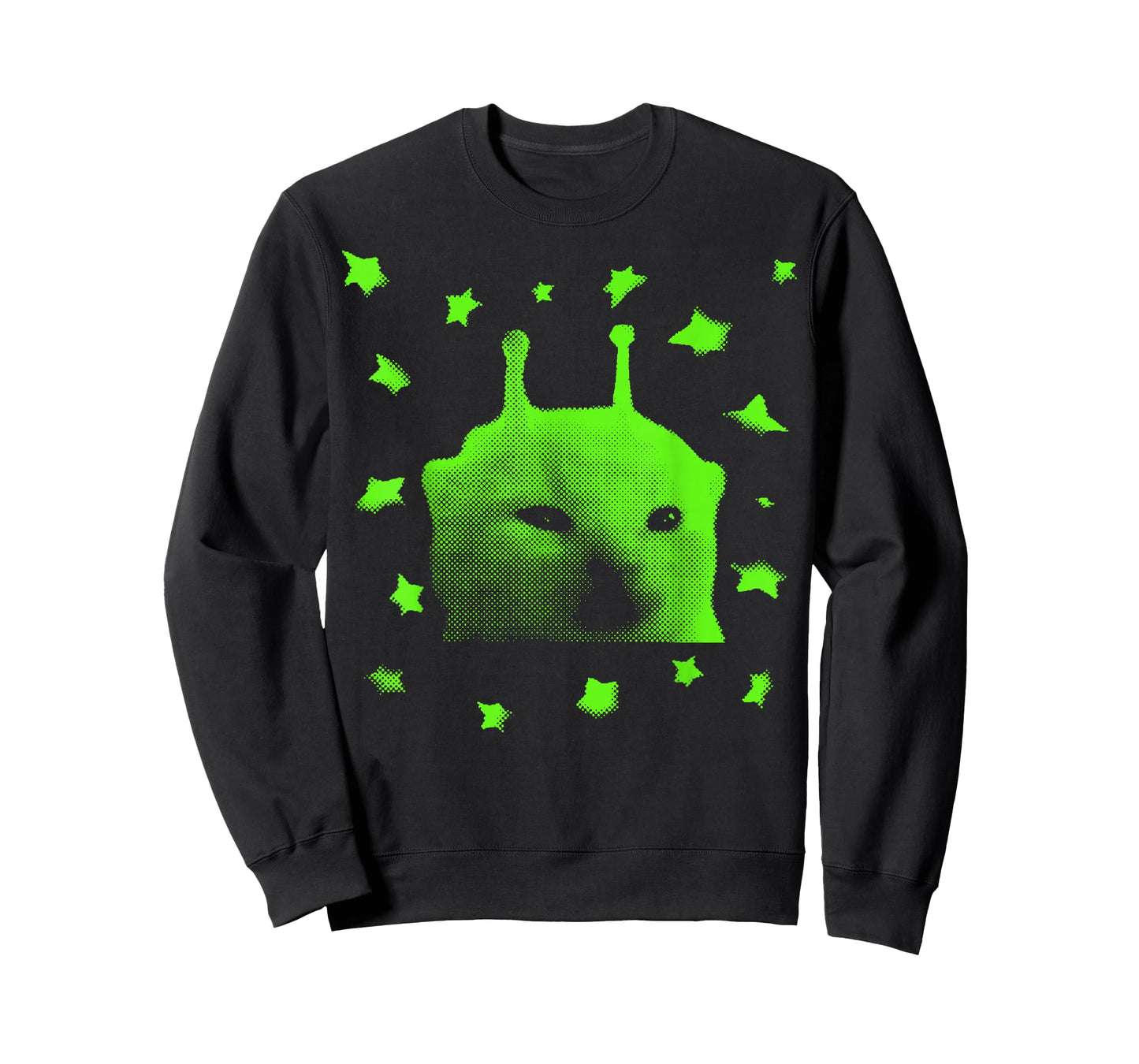 Y2K Alien Cat Meme Retro Silly Cat Vintage Space Kitty Funny T-Shirt