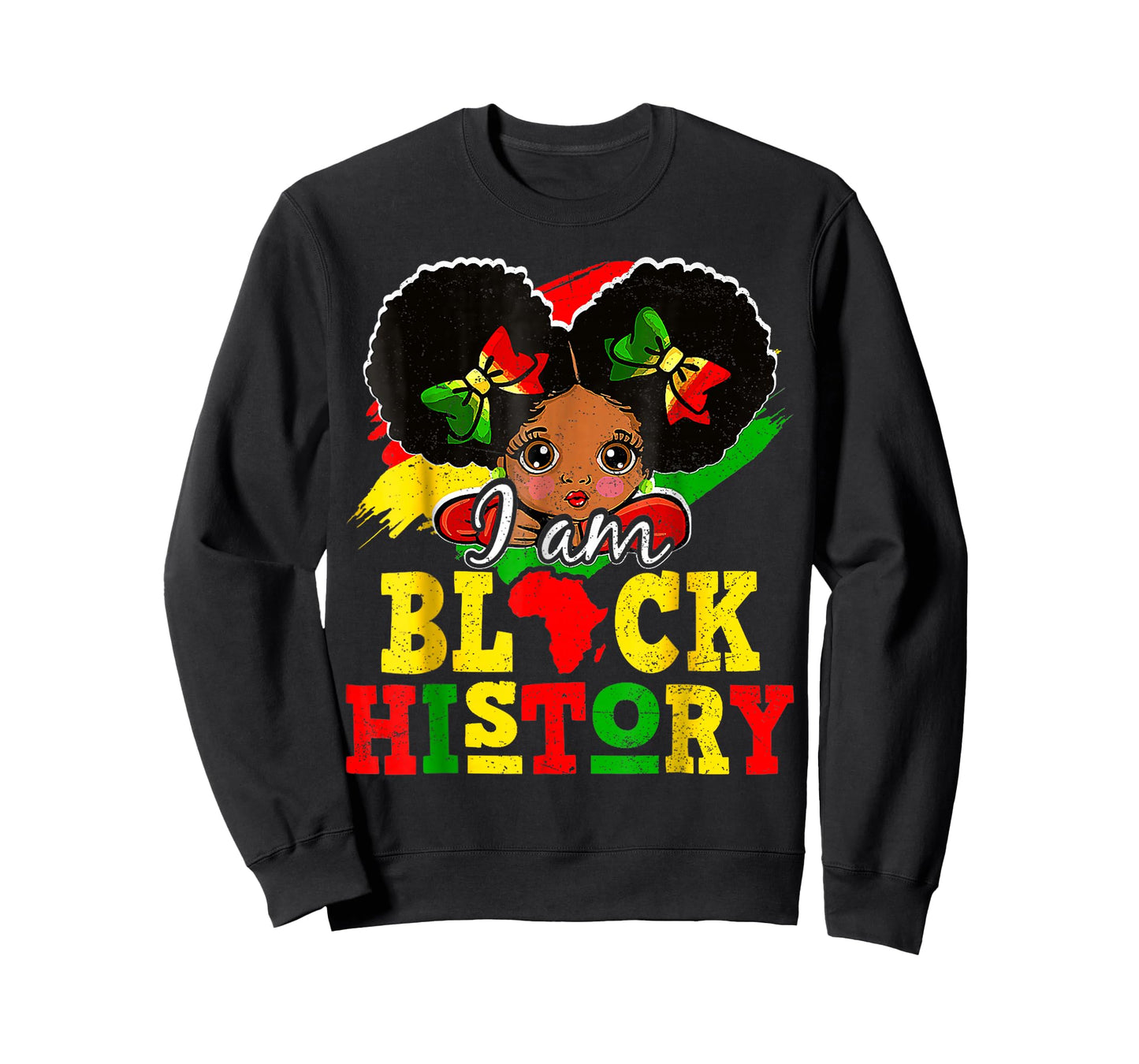 I Am Black History Month African American for Girls Kids T-Shirt