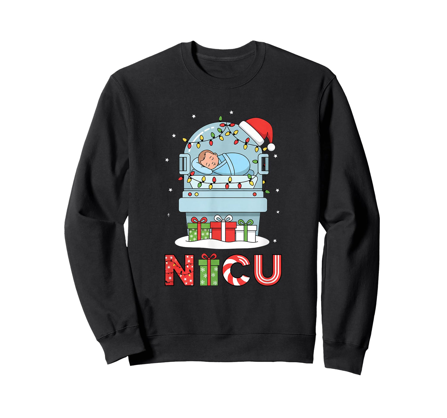 Nurse NICU Nurse Christmas Neonatal Holiday NICU RN Isolette T-Shirt