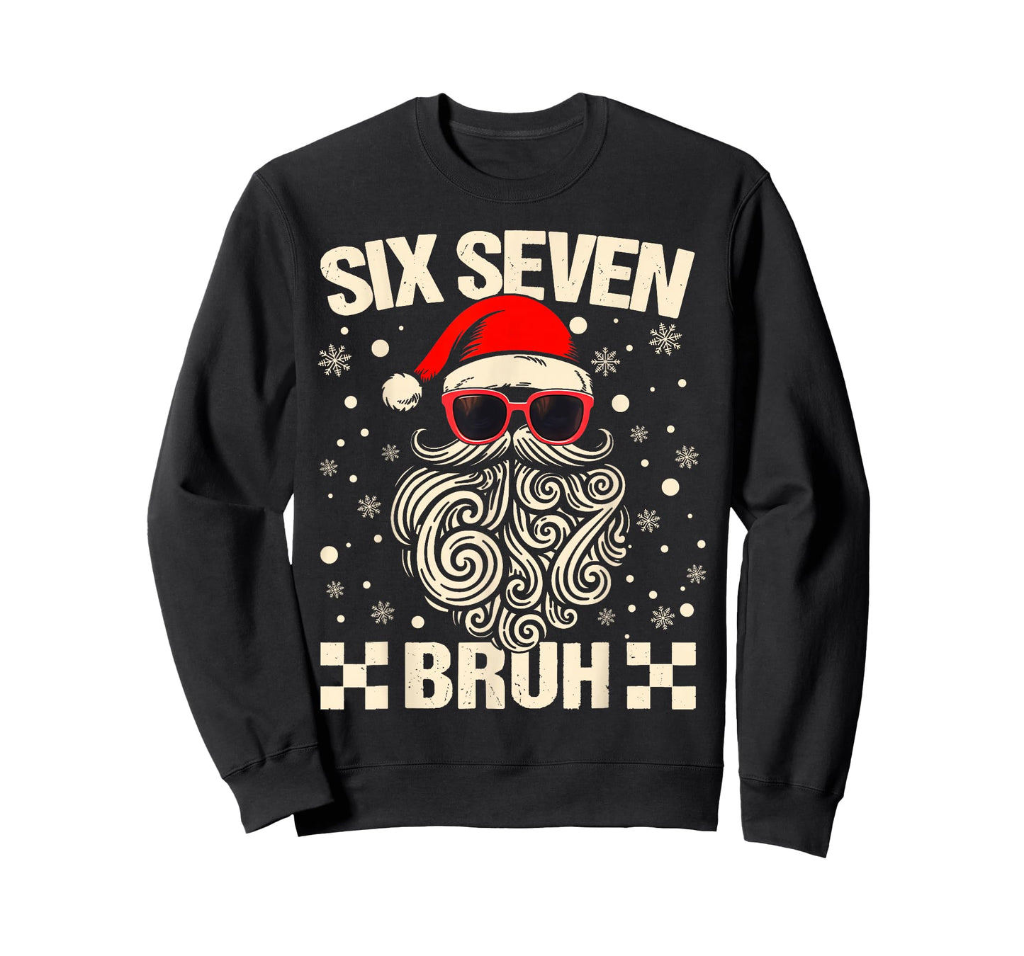 Bruh 67 Christmas Santa Six Seven 6 7 Boys Christmas Pajamas T-Shirt