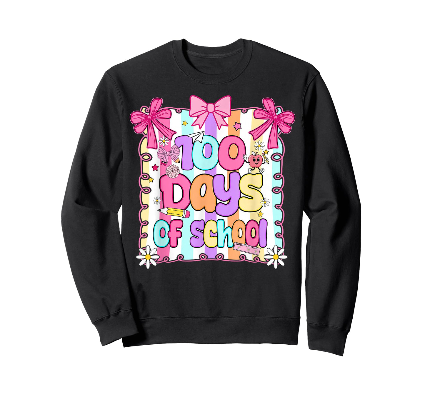 100 Days of School Girls Teachers 100th Day of School Preppy T-Shirt