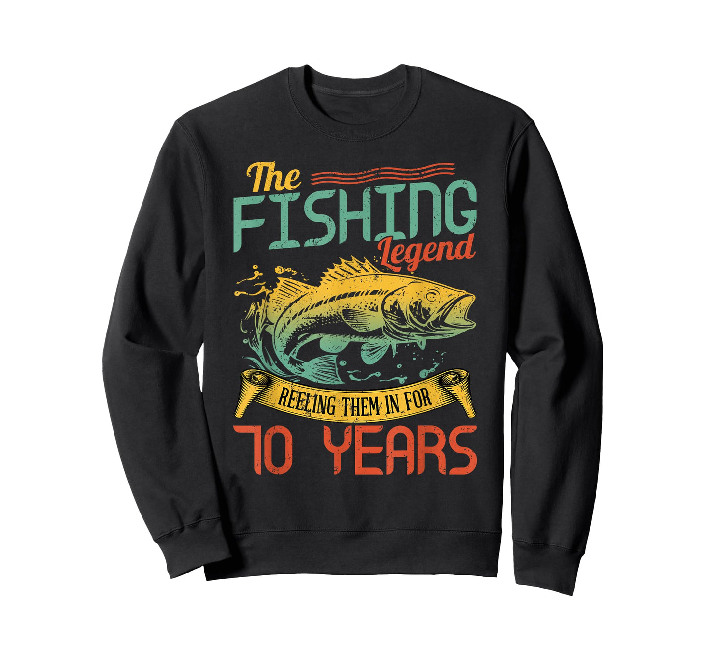 Fishing Legend 70 Years Old Gift Fisherman 70th Birthday T-Shirt