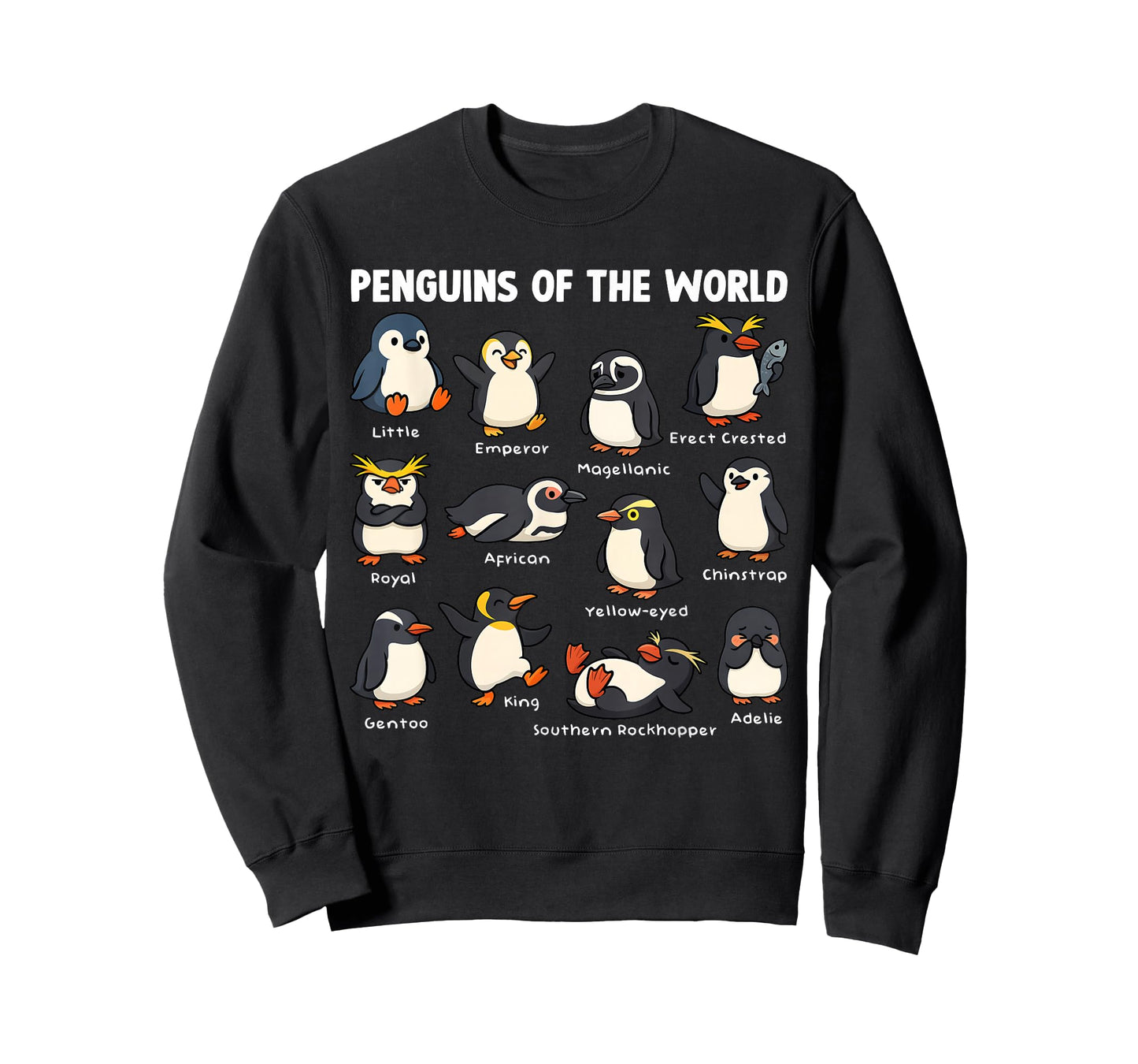 Penguin Sea Animals of The World Kawaii Zoo Bird Lovers T-Shirt