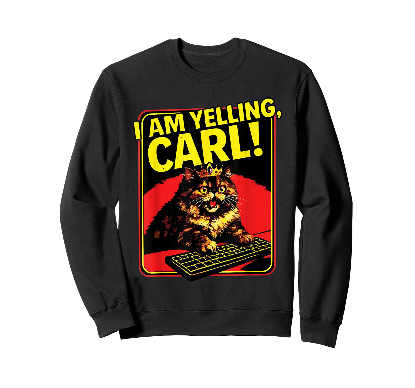 Funny I Am Yelling Carl Cat Meme T-Shirt