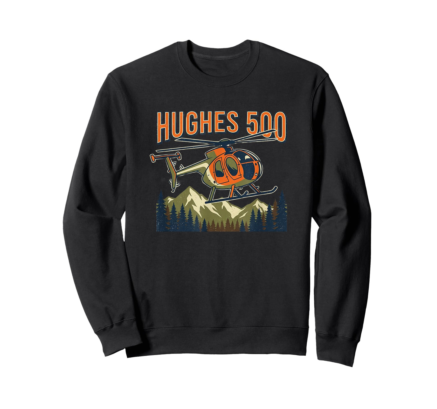 MD 500 Helicopter Pilot Hughes 500 Chopper Vintage T-Shirt