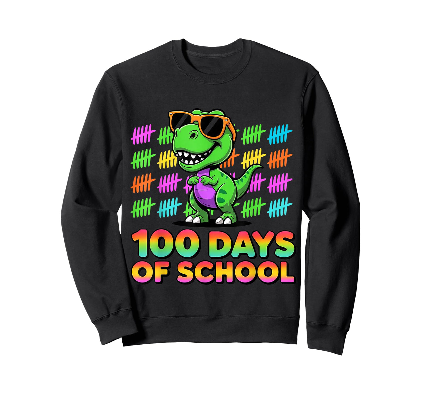 100 Days of School Dinosaur T-Rex for Boys Girls Kids T-Shirt