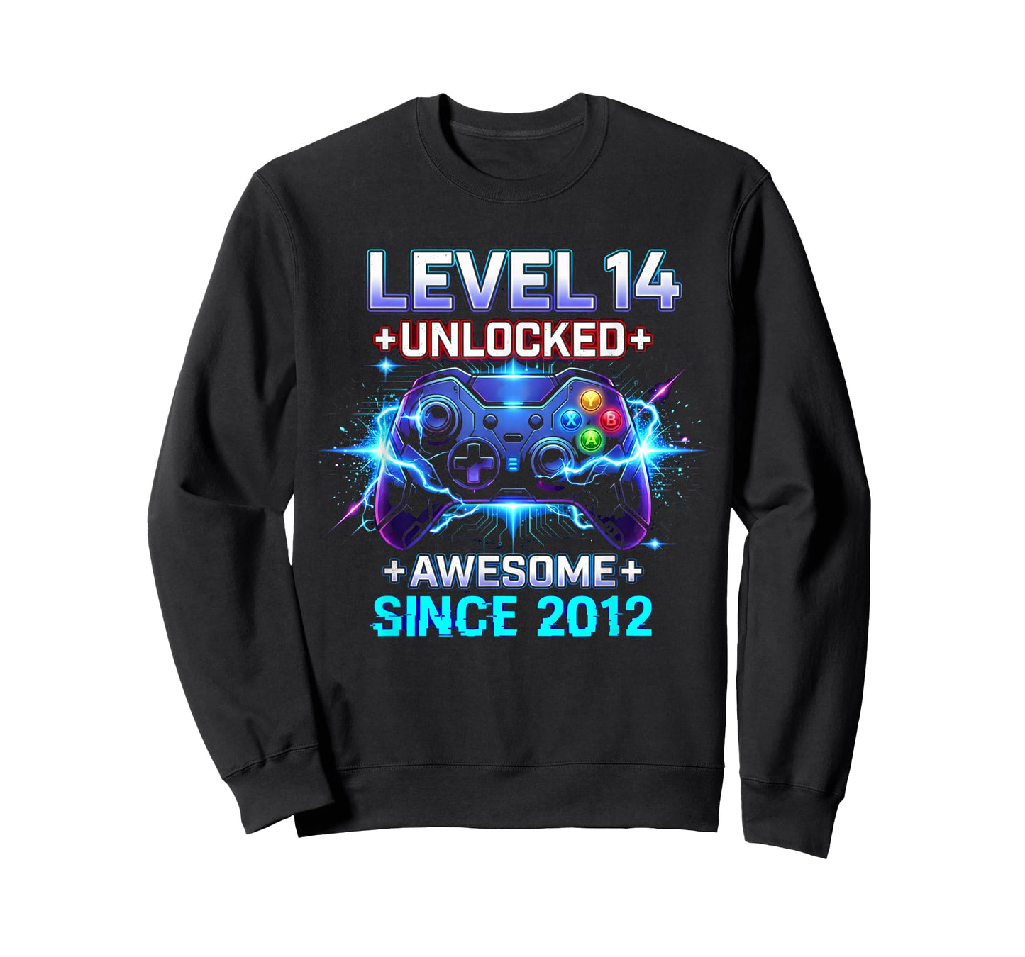 Level 14 Unlocked Awesome Since 2012 14th Birthday Boy Gamer T-Shirt