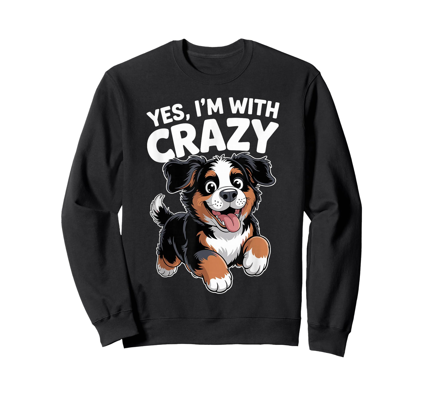 Yes I'm with Crazy Cute Pet Dog Lover Funny Bernese Mountain T-Shirt