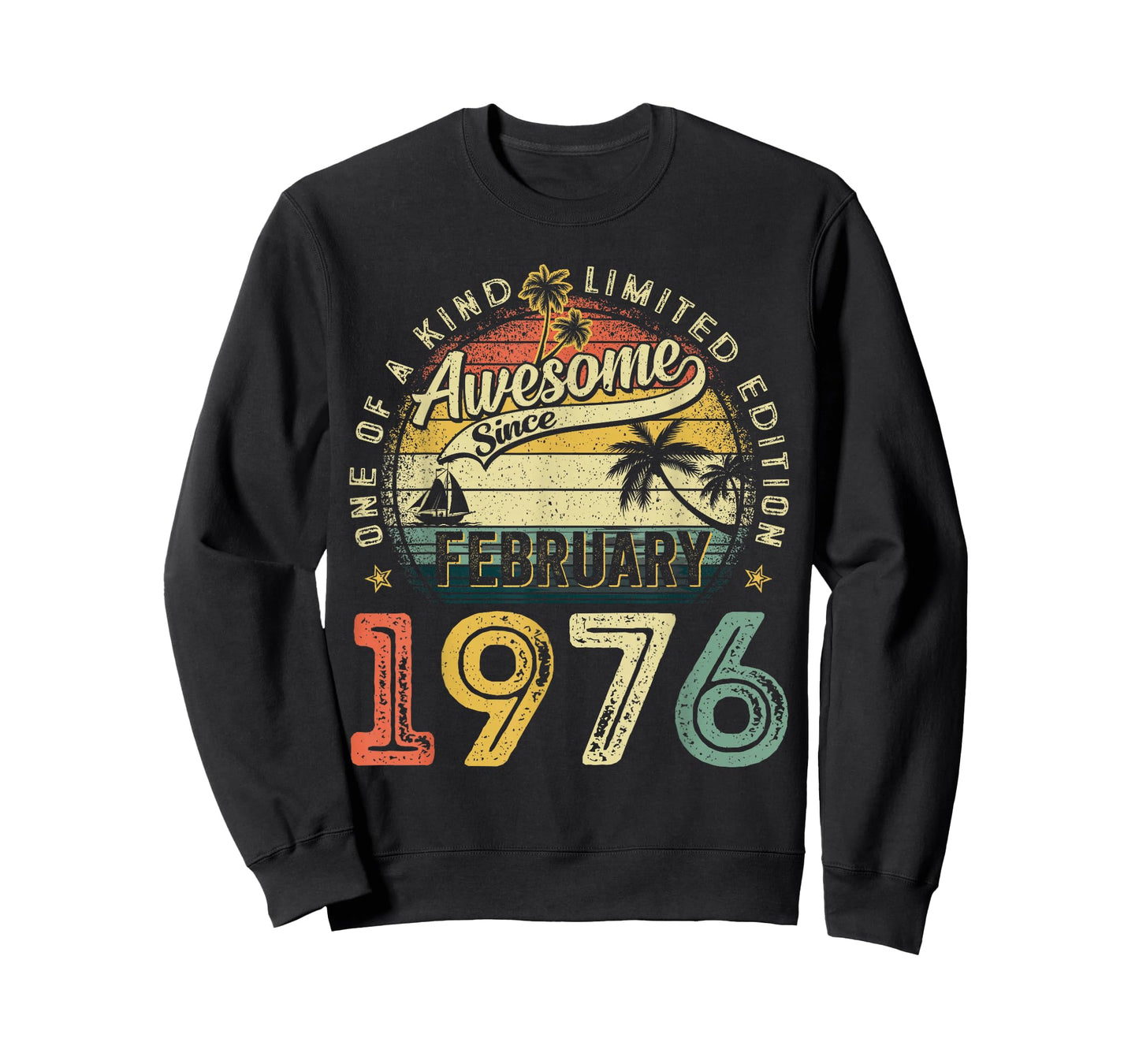 Awesome Since February 1976 50th Birthday Men 50 Years Old T-Shirt